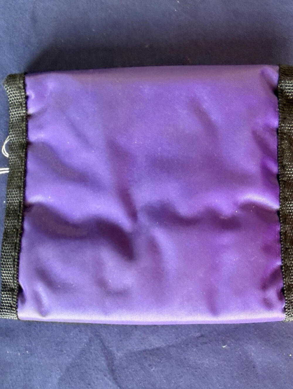 Endless Summer Purple Trifold Wallet with Zipper Hook and Loop